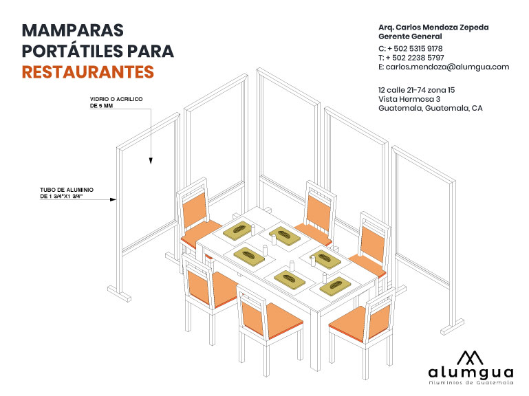 Mamparas Portátiles para Restaurantes